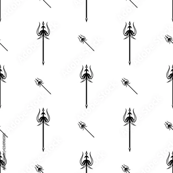 Obraz Trident Symbol Icon Seamless Pattern