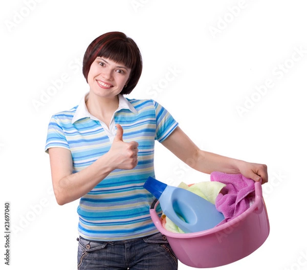 Fototapeta Time for laundry day.