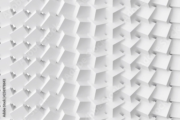Fototapeta White cubes pattern