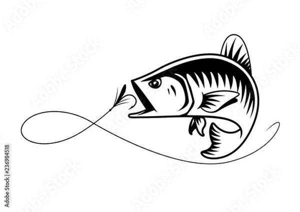 Obraz graphic fly fishing