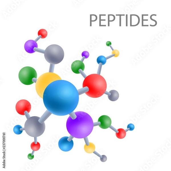 Fototapeta Peptide structure the structure of the amino acid, vector