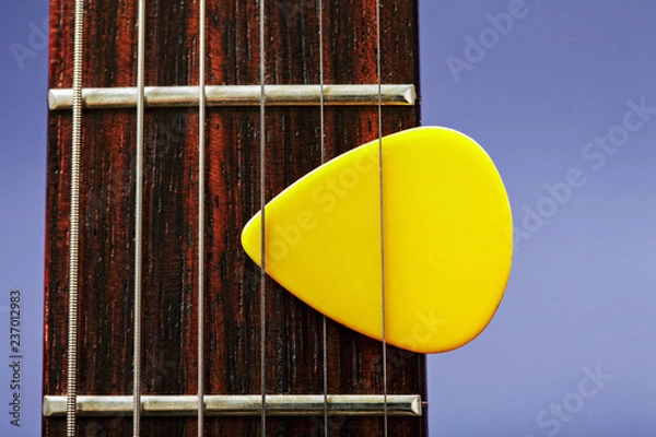 Fototapeta Plectrum between strings