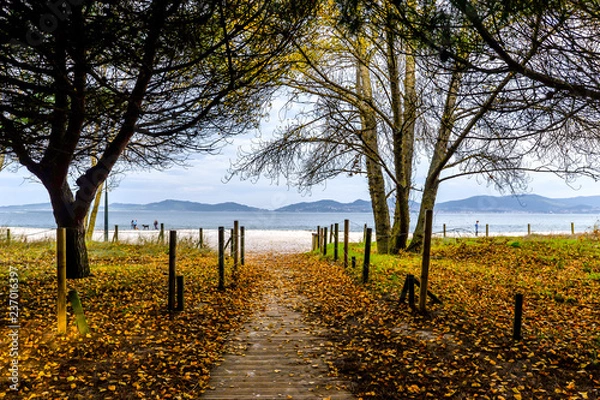 Obraz Autmn at Vao Beach - Vigo