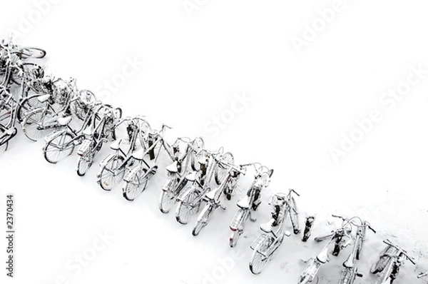 Fototapeta bikes in snow