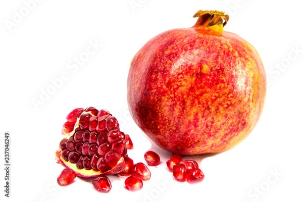 Fototapeta Pomegranate collection Isolated on a white background. Clipping Path