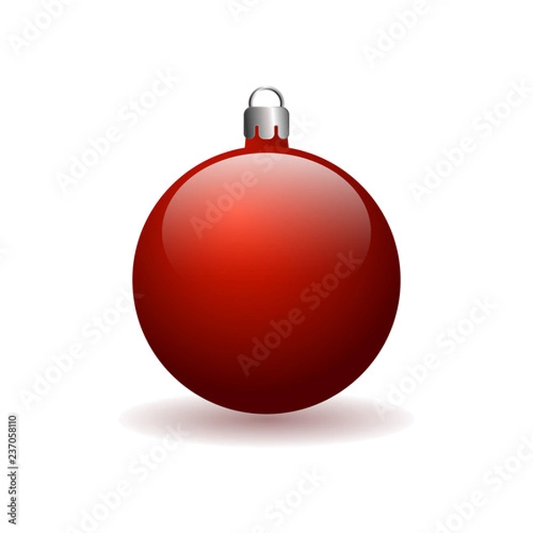 Fototapeta Red Christmas ball