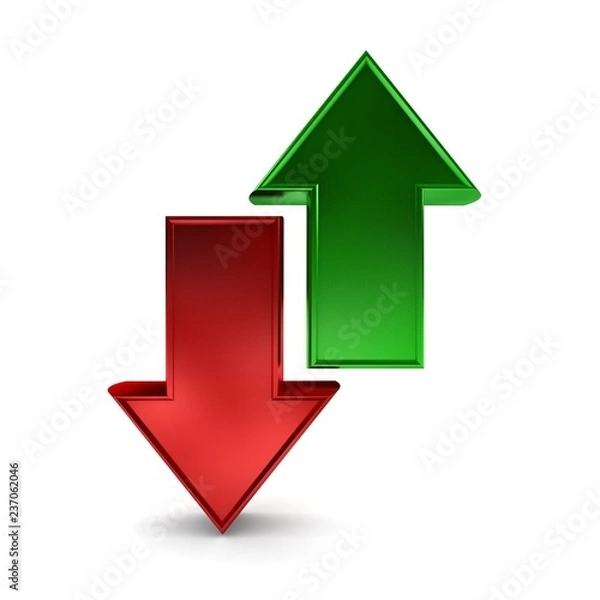 Obraz red arrows in different directions