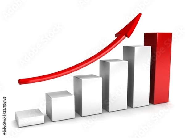 Obraz business chart with arrow