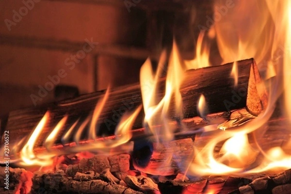 Obraz Feuer im Kamin