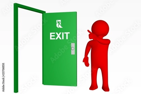 Fototapeta Exit - Sortie de secours