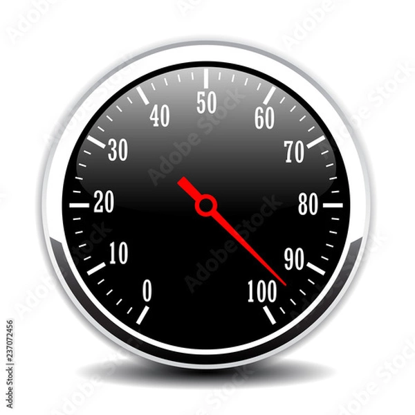 Fototapeta Speed meter vector icon