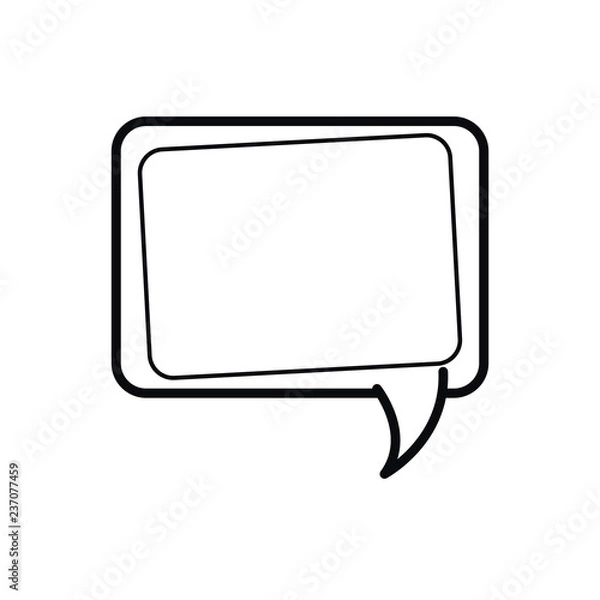Obraz speech bubble in comic isolated icon