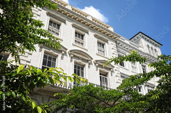 Obraz Elegancki budynek mieszkalny w Notting Hill, Londyn.