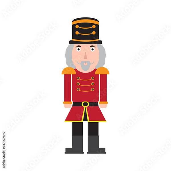 Fototapeta Isolated cute nutcracker soldier. Vector illustration design