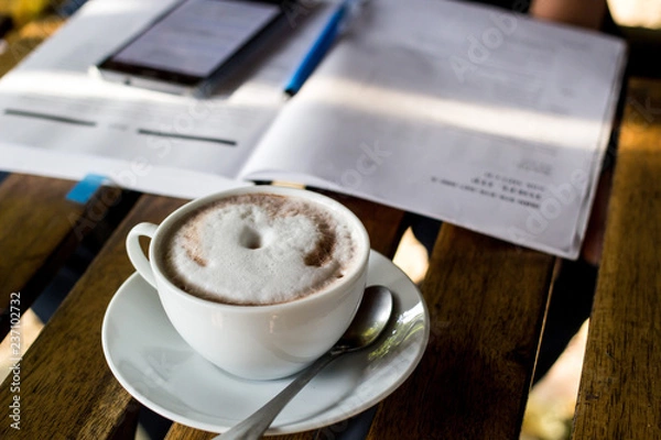 Obraz Coffee and cake on the day off.