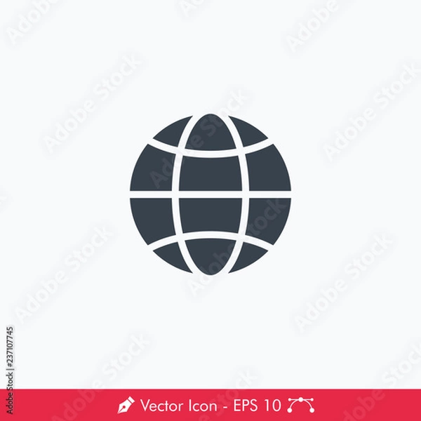 Fototapeta Globe Icon / Vector