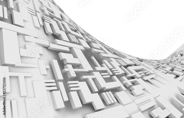 Obraz 3d abstract futuristic background. 3d illustration