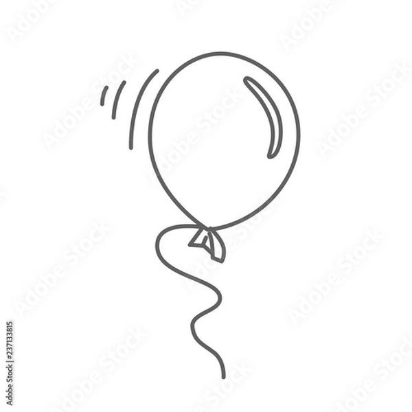 Obraz Air balloon doodle icon. Air ball. Vector image