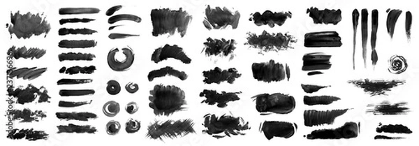 Obraz Brush strokes with watercolor paint 
