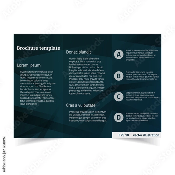 Obraz Tri-Fold Mock up. Brochure design temlate.