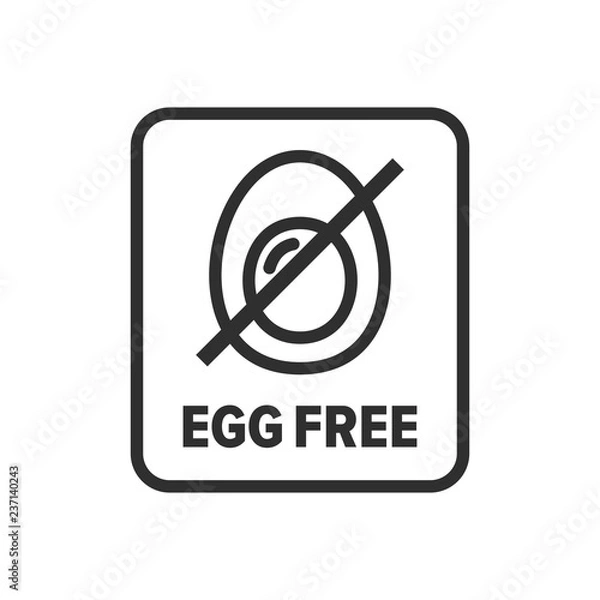 Fototapeta Egg free symbol - Vector