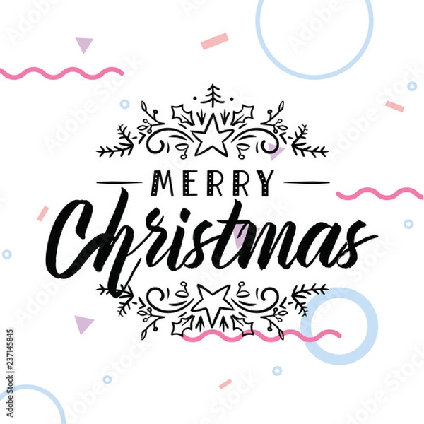 Obraz Merry Christmas typography.