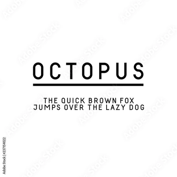 Fototapeta Trendy sans serif font in uppercase