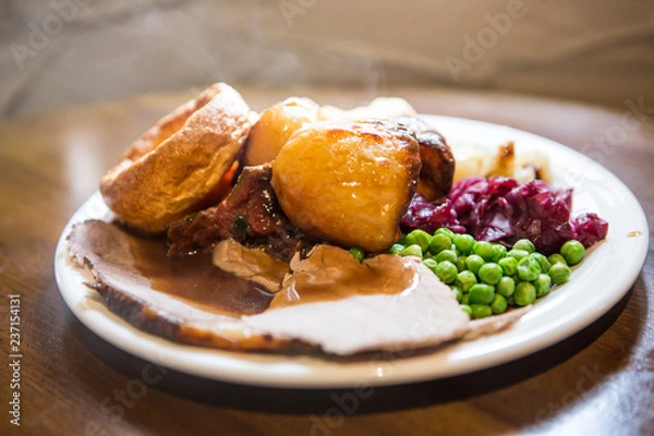 Fototapeta sunday roast dinner