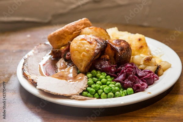 Fototapeta sunday roast dinner