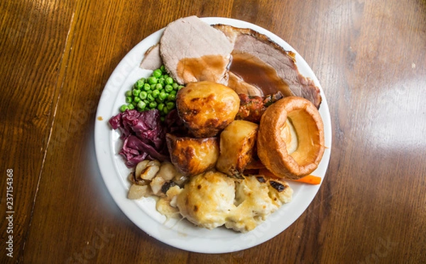 Fototapeta sunday roast dinner