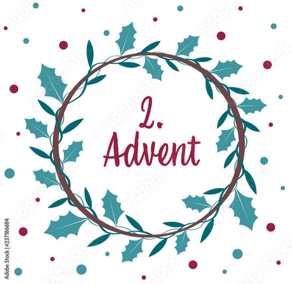 Fototapeta an advent wreath. the 2. Advent.