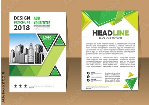 Fototapeta Brochure layout annual report poster flyer with geometric shape