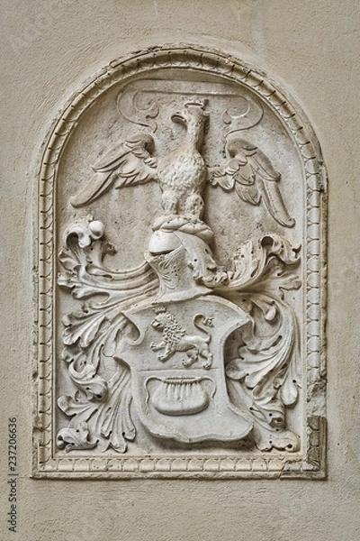 Fototapeta Bas-relief in the Form of a Coat of Arms