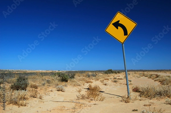 Obraz traffic sign on a rural road