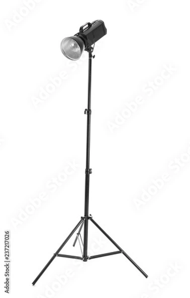 Fototapeta Modern lighting equipment on white background