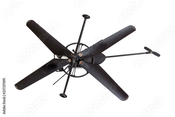Fototapeta Toy helicopter isolated on white