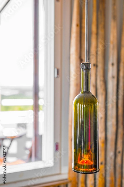 Obraz Wine Bottle Lamp