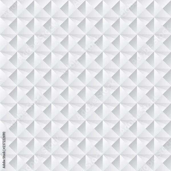 Fototapeta White Seamless Triangular Pattern Background . Isolated Vector Elements