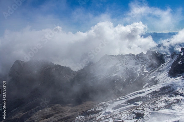 Obraz clouds in the mountains