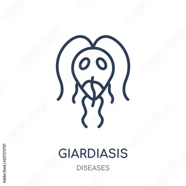 Fototapeta Giardiasis icon. Giardiasis linear symbol design from Diseases collection.