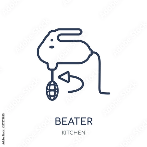 Fototapeta beater icon. beater linear symbol design from Kitchen collection.