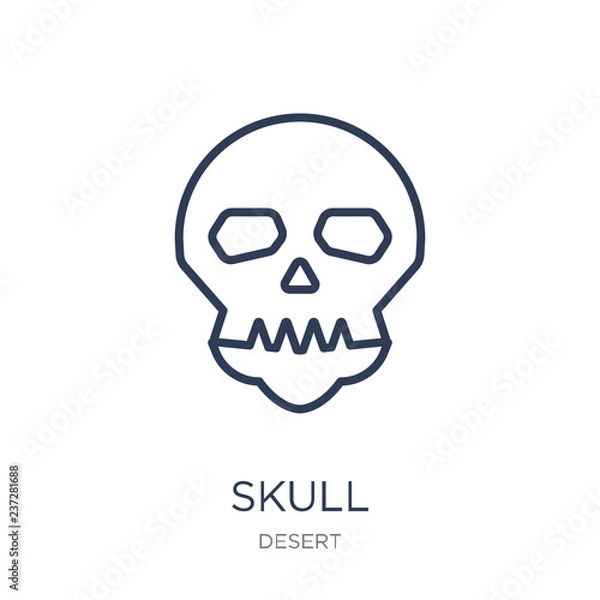 Fototapeta Skull icon. Trendy flat vector Skull icon on white background from Desert collection