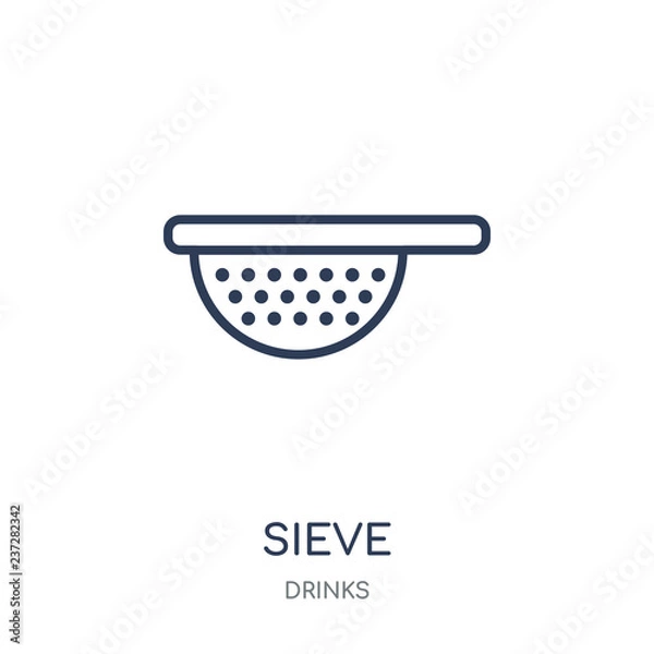 Obraz Sieve icon. Sieve linear symbol design from drinks collection.