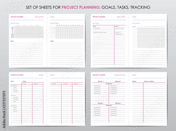 Obraz Project life and business planner with open date