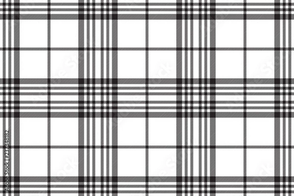 Obraz Simple black white tartan seamless pattern
