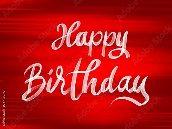 Obraz Happy birthday handwriting calligraphy