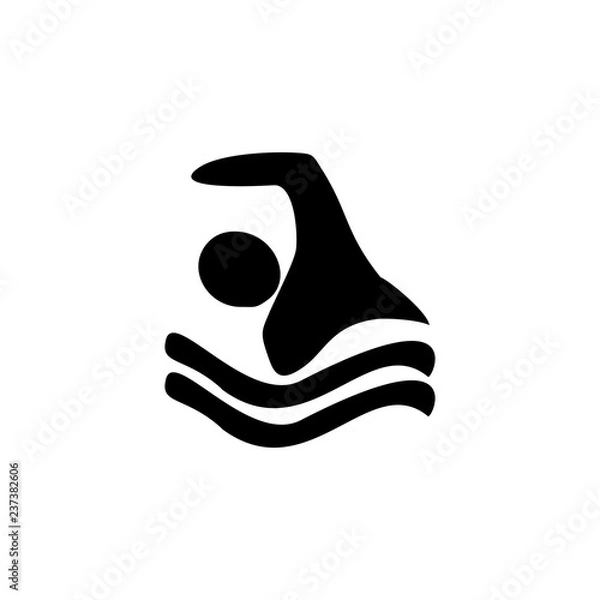 Obraz swim icon logo