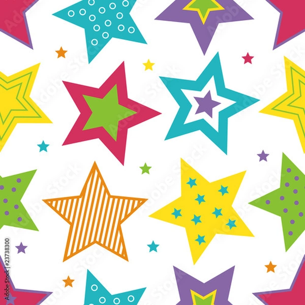 Fototapeta Bright Stars Pattern
