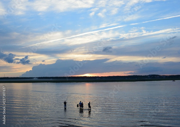 Obraz Sunset on the Lielupe