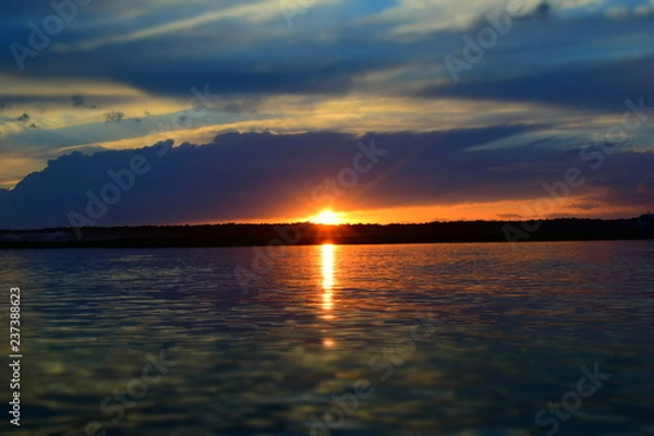 Obraz sunset on the river